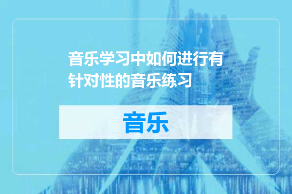 音乐学习中如何进行有针对性的音乐练习