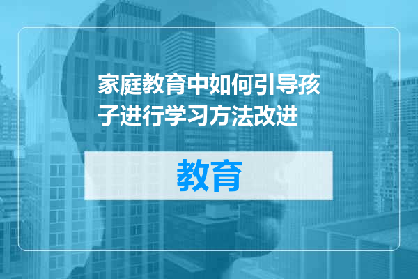 家庭教育中如何引导孩子进行学习方法改进