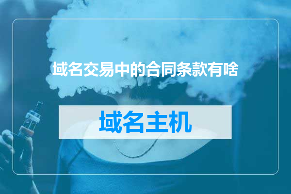 域名交易中的合同条款有啥