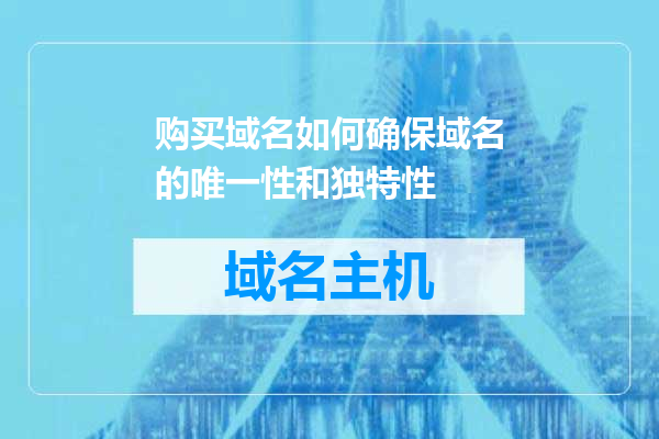 购买域名如何确保域名的唯一性和独特性