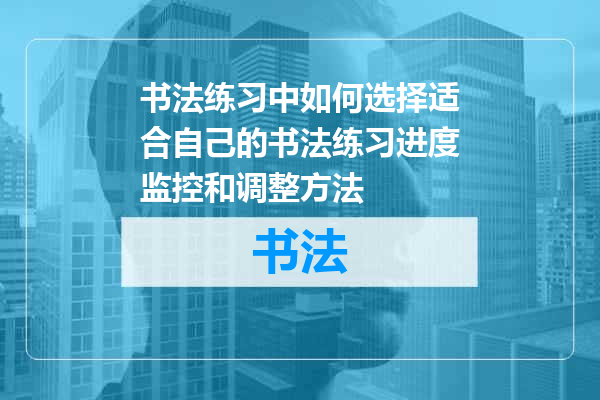 书法练习中如何选择适合自己的书法练习进度监控和调整方法
