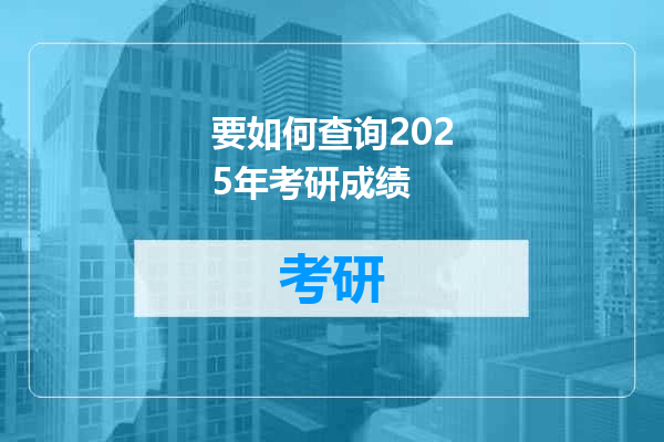 要如何查询2025年考研成绩