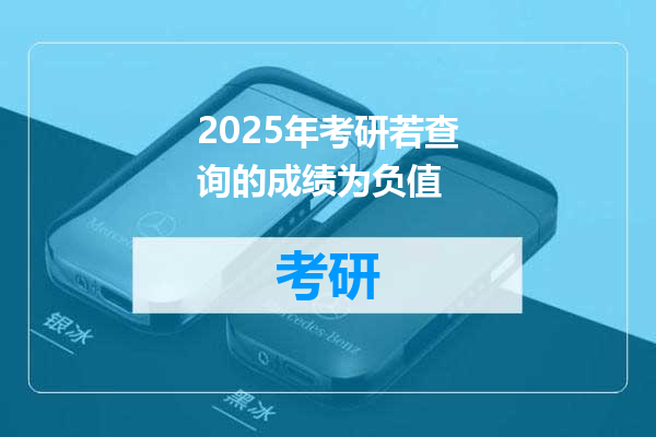 2025年考研若查询的成绩为负值