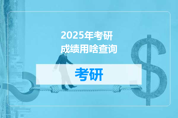 2025年考研成绩用啥查询