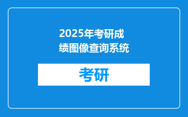 2025年考研成绩图像查询系统