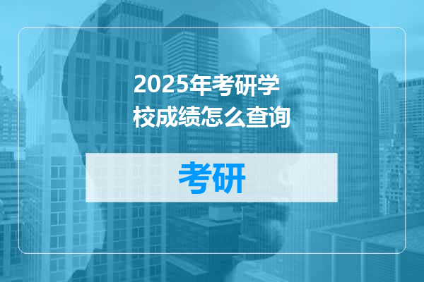 2025年考研学校成绩怎么查询