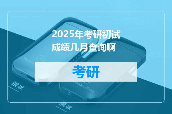 2025年考研初试成绩几月查询啊