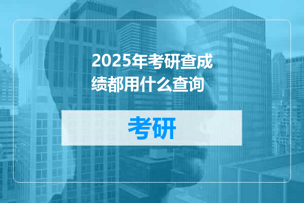 2025年考研查成绩都用什么查询