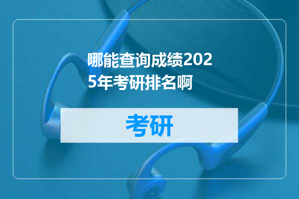 哪能查询成绩2025年考研排名啊
