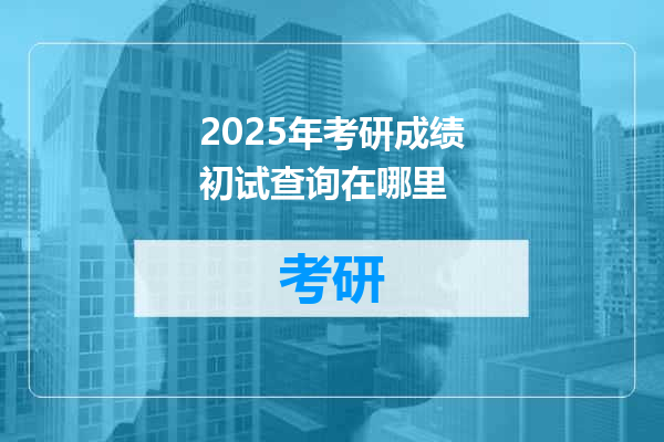 2025年考研成绩初试查询在哪里